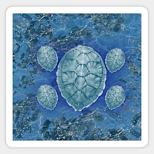 Turtles underwater Sticker